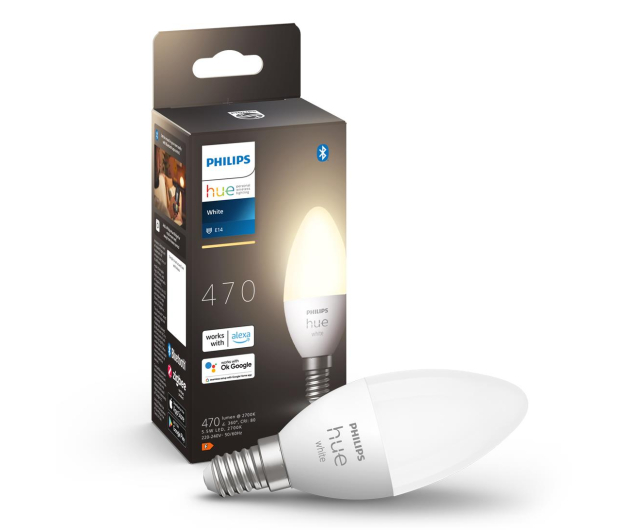 Philips Hue White Inteligenta Żarówka świeczka E14 470lm - 554218 - zdjęcie